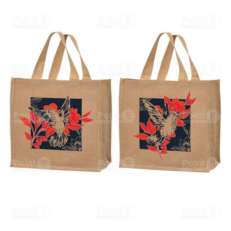 Cabas jute "Colibri"