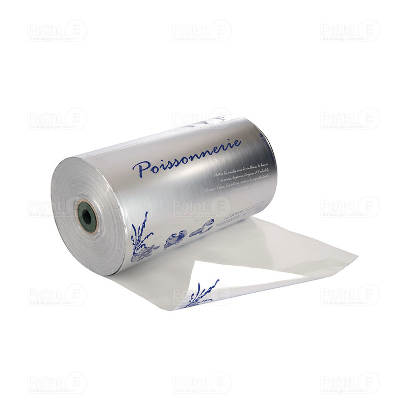 Papier thermoscellable en bobine "Poissonnerie" Papier thermoscellable en bobine "Poissonnerie"