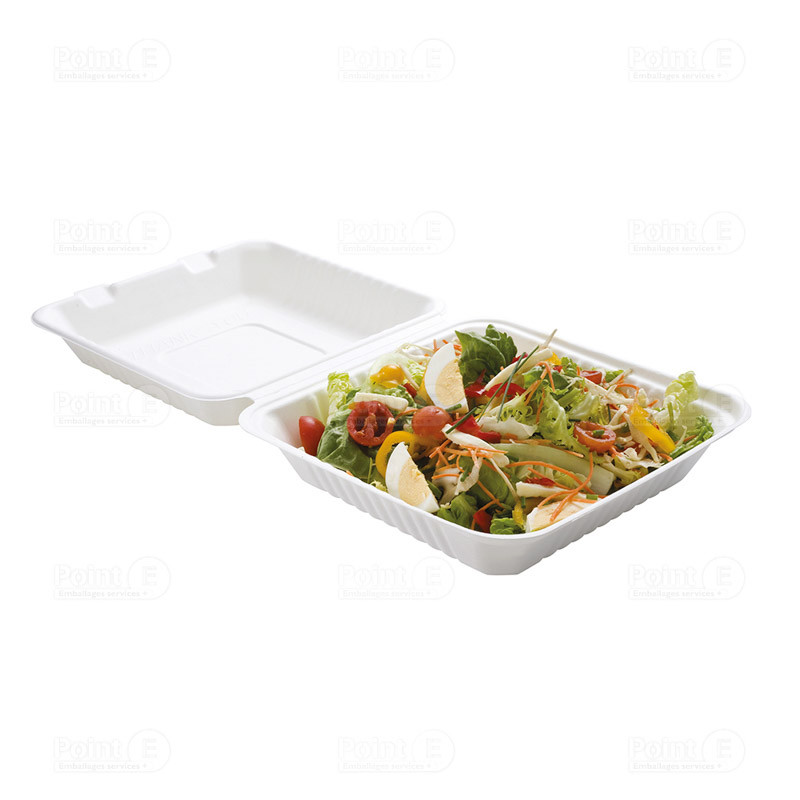 Lunch box carrées - Bagasse