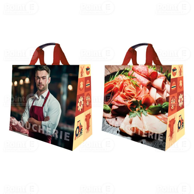 Cabas réutilisables "Boucherie-Charcuterie-Traiteur" Cabas réutilisables "Boucherie-Charcuterie-Traiteur"